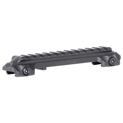 Reptilia RMU .625'' Height 12-Slot Aluminum Picatinny Rail Mount, Black - 100-269