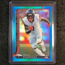 2025 Topps Chrome Football EVAN ENGRAM Base Aqua 167/199 #92