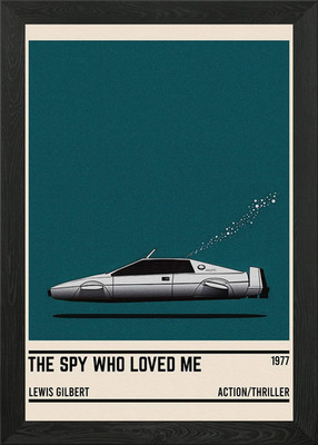 The Spy Who Loved Me car Framed Wall Art Poster Canvas Print Picture