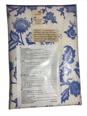 WENKO Wenselaar Germany Titanium Ironing Pad Blanket Blue Floral Cotton NEW