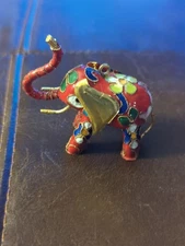 Small Handpainted Elephant Figurine