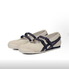 Patou x Onitsuka Tiger MEXICO 66 Mary Jane Ballet Flats Beige/Blue