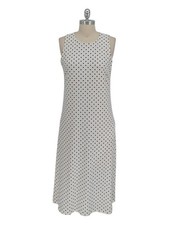 30360 Lauren Ralph Lauren Polka Dot Shift Dress White Black size 14 preppy