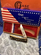 CASE XX SOD BUSTER KNIFE STAG-1976 KENTUCKY BICENTENNIAL KNIFE-MINT,NOS