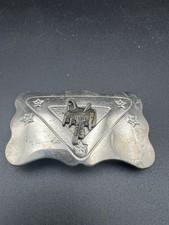 Vintage Chambers Boot Co Western Belt Buckle Saddle Stars USA Made