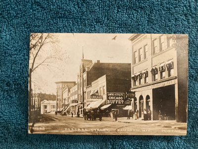 #ad RPPC Portage St Kalamazoo Michigan Pesha Posted 1911 Mrs Ogden Kenney Illinois $79.99