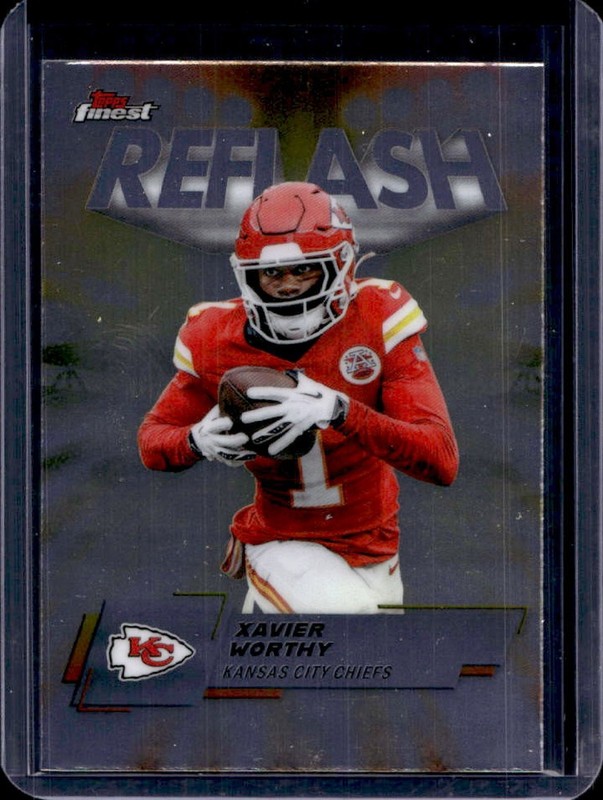 2025 Topps Finest Xavier Worthy Reflash #RF-14 Chiefs