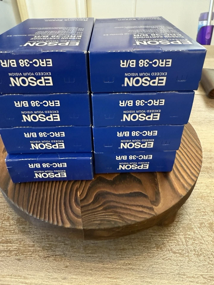 8  Brand New Sealed Genuine Epson ERC-38 B/R Ink Ribbons,  #C43S015376  - Image 4 of 4