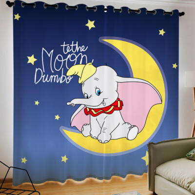 Disney Dumbo Vorhänge Individuelle Maßanfertigung Dekovorhang Ösen UV-Schutz