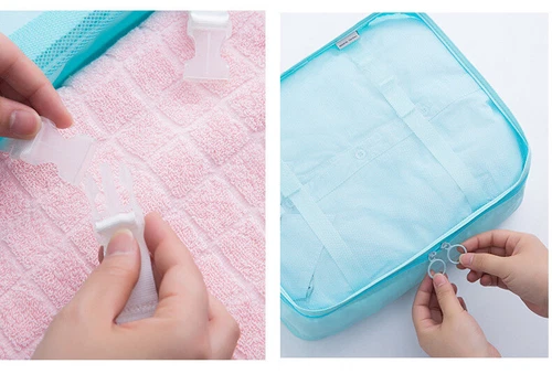 8-teiliges Reisegepäck Organizer Set Koffer Aufbewahrung Taschen Kleidung Packwürfel - Bild 16 von 29