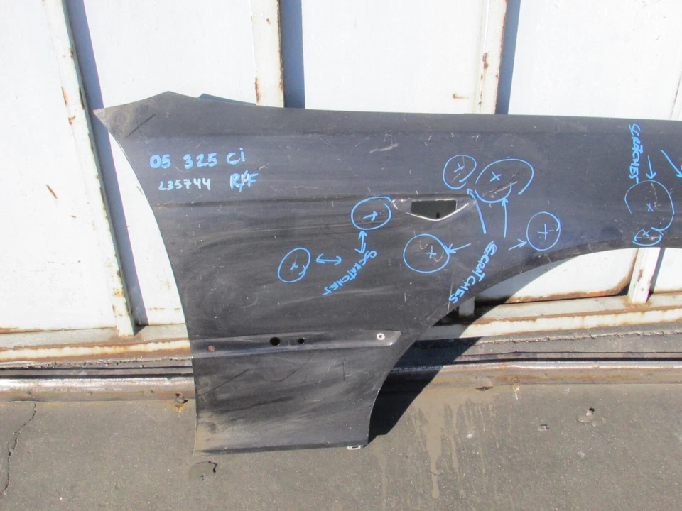 BMW 325CI 2004-2005-2006 2 puertas/panel de cubierta del guardabarros izquierdo negro OEM Foto 3 de 4