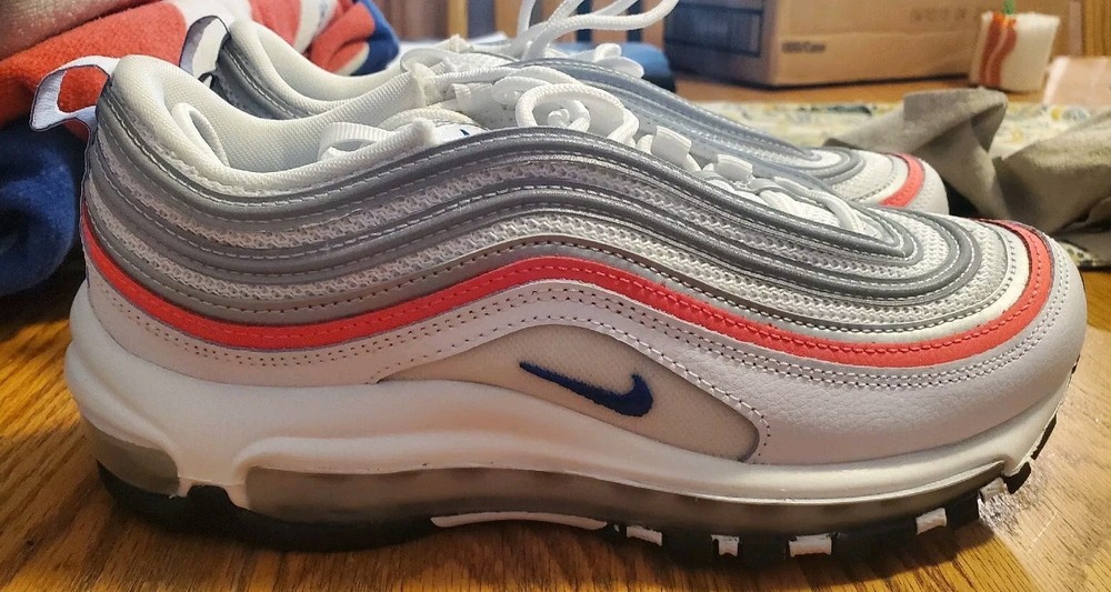 Women's Nike Air Max 97 Essential in Flash Crimson & Silver - Size 7
