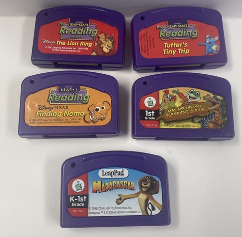 Lot of 5 Leap Frog Leap Pad Learning Game Cartridges Only Phonics Reading Vocab - Picture 1 of 3