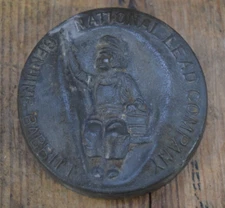 Vintage 1900's Lead Dutch Boy Babbitt National Lead Company Ingot Paperweight