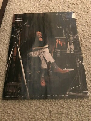 Vintage ABSOLUT PRAGUE SPIKE LEE Poster Print Ad RARE 20TH ANNIVERSARY ABSOLUT
