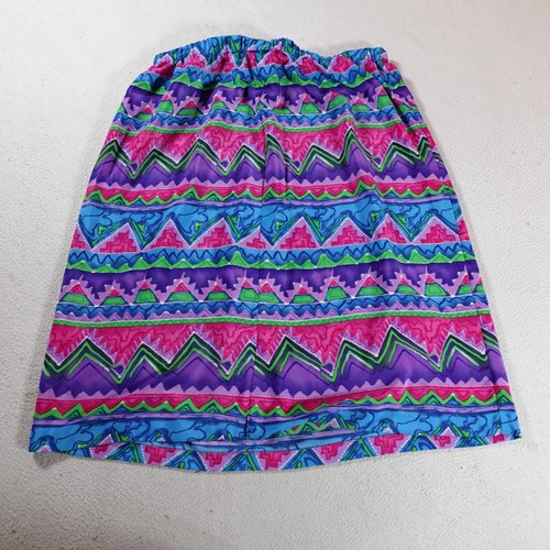 Vintage SG SPORT Skirt Midi Womens 1X Rainbow Aztec Geometric Psychedelic Hippie - Picture 14 of 15