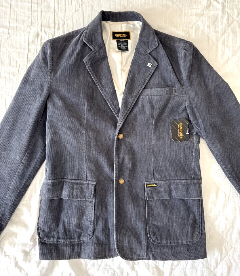 EZEKIEL Blue Corduroy Blazer Jacket - Black Label - Medium - NWT - Skate - Image 3 of 4