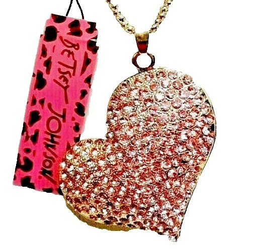 Betsey Johnson Crystal Love Fashion Necklaces & Pendants