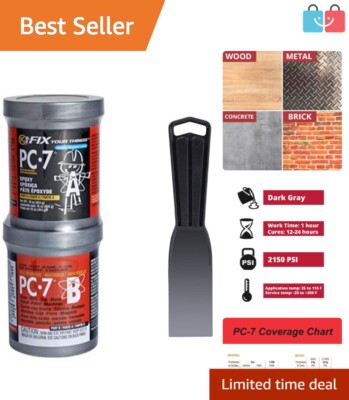 1 lb PC-7 Two-Part Epoxy Paste Kit - Professional Applicator for Tough Repairs