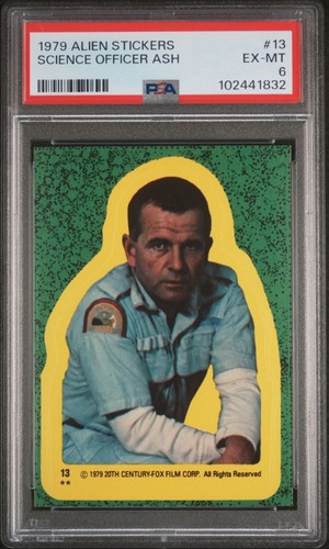 1979 Topps Alien Sticker - 13 Science Officer Ash - PSA 6 EX-MT - Picture 3 of 4