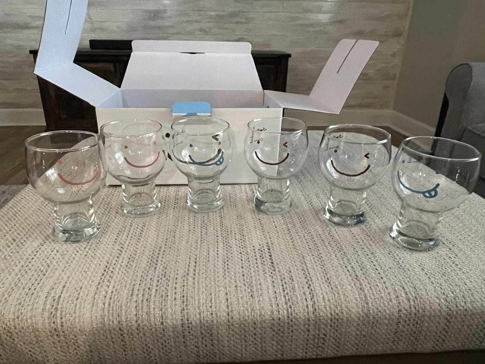 Juego de 6 vasos de cerveza SSUEIM Smile coreanos NUEVO
