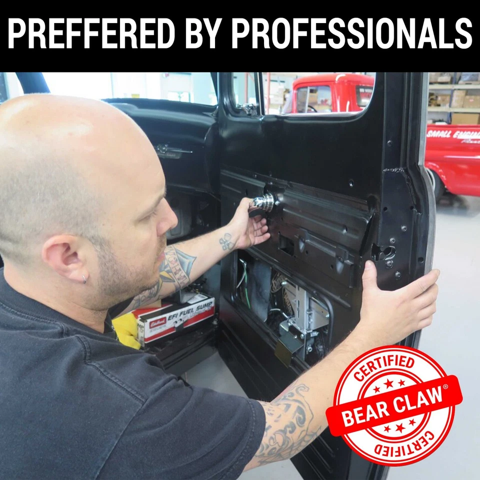 Conjunto de pestillo de capó de maletero con garra de oso grande de alta resistencia universal para automóvil camión Hot Rod Foto 2 de 4