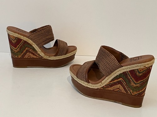 Lucky Brand LK-Candy Aztec Print 4.5"Wedge 1" Platform Women's 8.5M US~EUR 38.5 - Picture 3 of 11