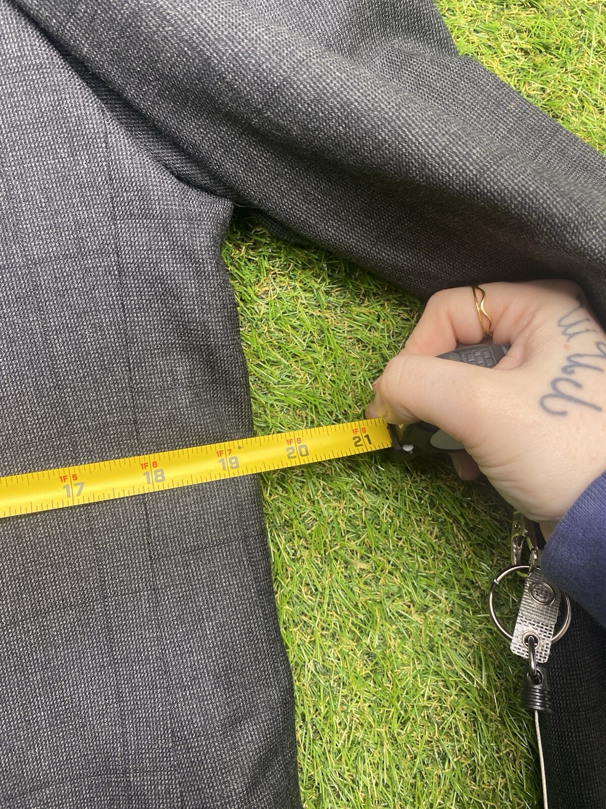 Giacca Blazer Yves Saint Laurent YSL Lana Uomo 38R Made in France Vintage Grigio