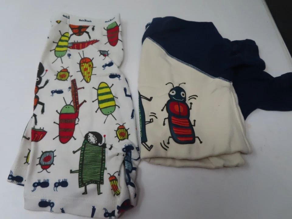 OshKosh Talla 8 55-62 lb Dos Piezas Dormir Parte Superior Inferior Pantalones Bichos Foto 2 de 4