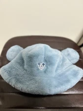 Tokyo Disney Resort Ears Mickey limited Fluffy Winter Cap Hat Beige 2023 Blue