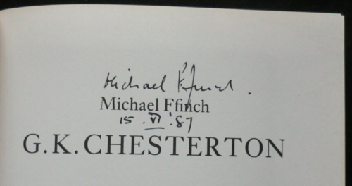 SIGNED; G K Chesterton (1986-1st) Michael Ffinch - Father Brown Author Lit Biog - Picture 5 of 12