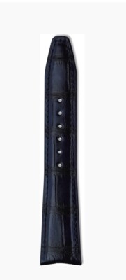 Santoni Blue Alligator Leather Curved Strap XL IWA67701 IWC Schaffhausen 22mm