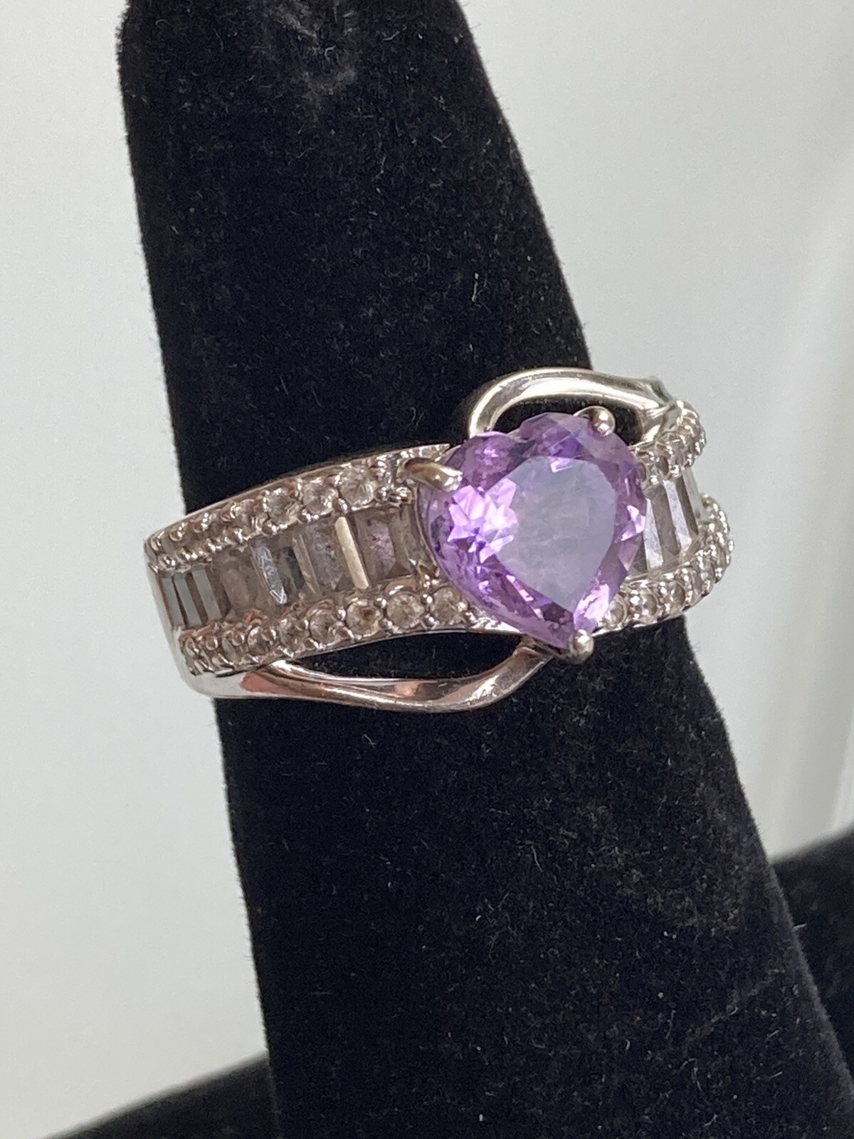 Sterling 925 Solid Silver Loaded Diamond Amethyst… - image 16