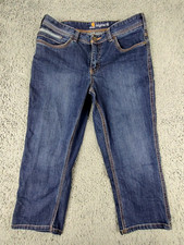 Carhartt Original Fit Jeans Women's Size 10 Cropped Med Wash Short Denim