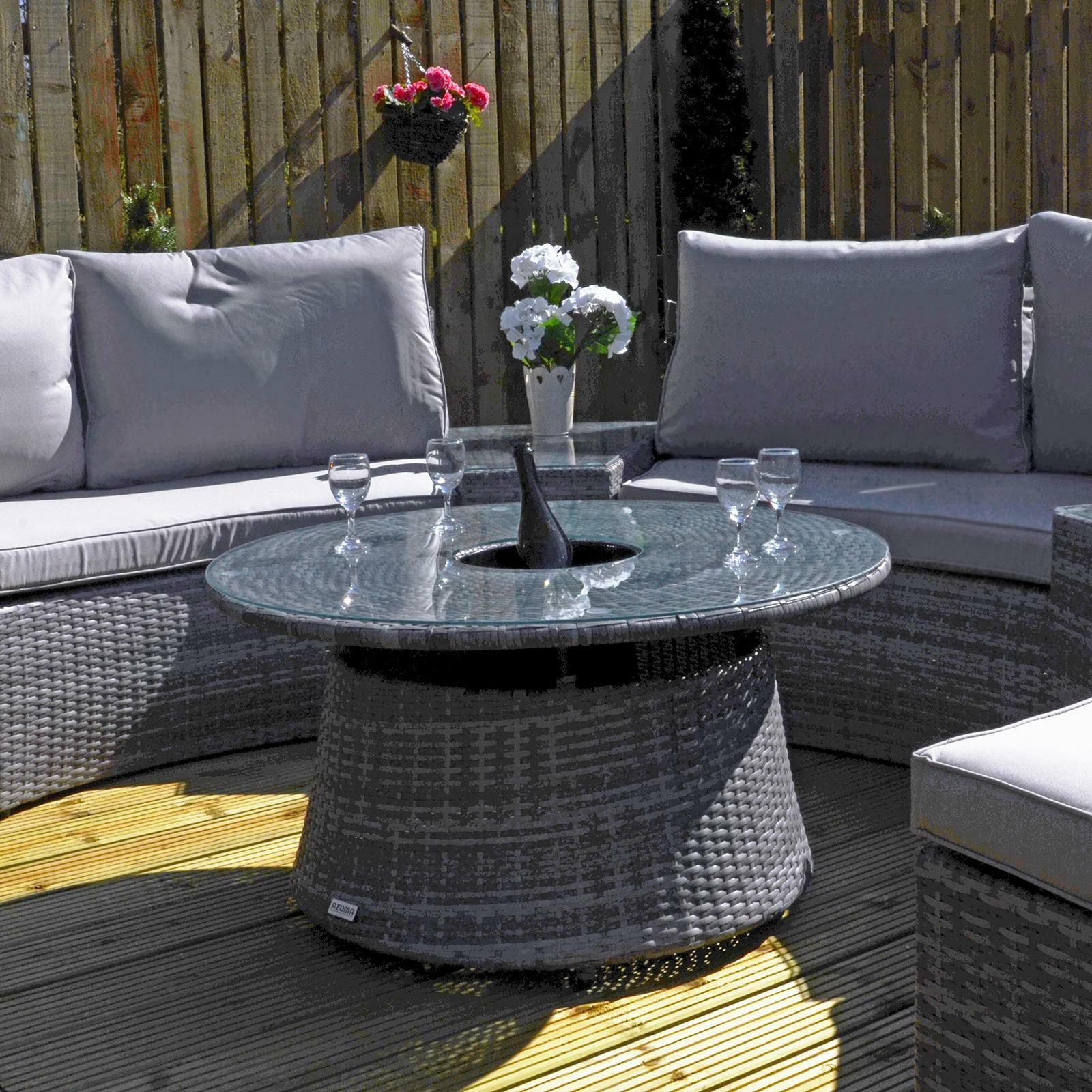 Azuma Outdoor Monte Carlo Aluminium Rattan Garden Furniture 6 Seater