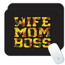 Gift Mousepad : Wife Mom Boss Sunflower Flower Floral Yellow Decor