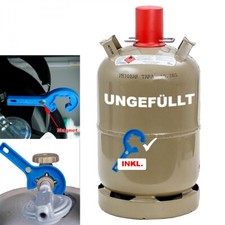 11kg Gas-Flasche Propan-Gas Grill Gas-Kocher Camping inkl. Gasregler-Schlüssel