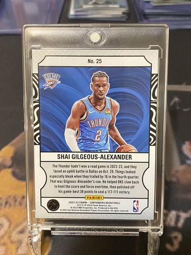 2022-23 Panini Contenders Shai Gilgeous-Alexander Game Night Ticket Nr. 25 OKC - Bild 6 von 10