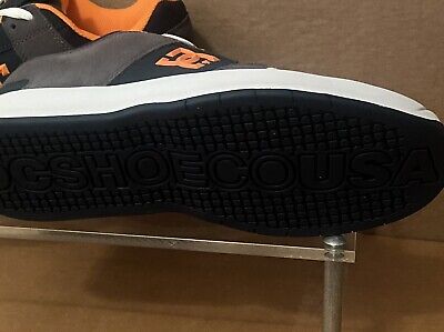 DC Skate Lynx Zero Grey/Orange Size 11.5 Mens Shoes