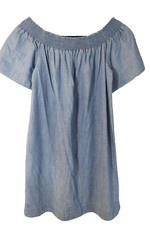 J. Crew Jean Dress Size 8 Mini Dress Off the Shoulder (52)