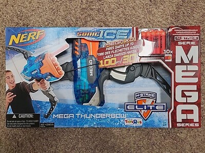 NERF N-STRIKE ELITE Series Mega ThunderBow Sonic Ice Whistler Darts NEW rare