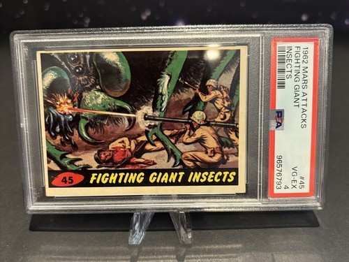 1962 Topps Mars Attacks #45 Fighting Giant Insects — PSA 4