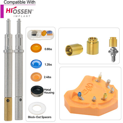 Multi-Unit Locator Flat Abutment Attachment  4.8mm fits Osstem Hiossen Male Caps