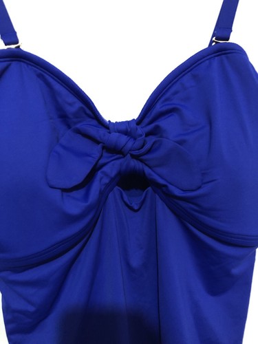 M&S Secret Slimming Sun Smart Chlorine Resistant Swimsuit UPF 50+ UK 18 Blue - Picture 4 of 11