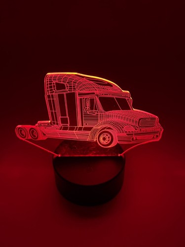3D Truck Lamp 7 Colour Change LED Night Light Relax Bedroom Desk Lamp Gift New - Picture 2 of 7