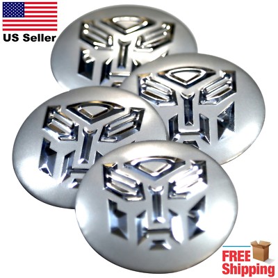 (PACK OF 4) Transformers Optimus Prime Wheel Center Cap Sticker Decal 2.2'' Dome