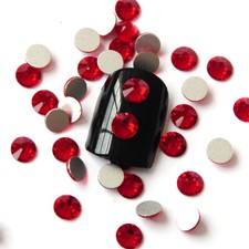 Siam Nail Art Non Hotfix Polish Rhinestones Strass Crystal Flatback Stones Red