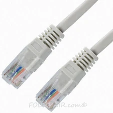 15ft - CAT6A Ethernet Network LAN Router Patch Cable Cord Wire 550 MHz RJ45 Gray