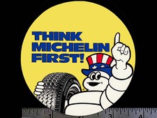 Michelin Tires Think Michelin First - Original Vintage 70s Racing Decalsticker