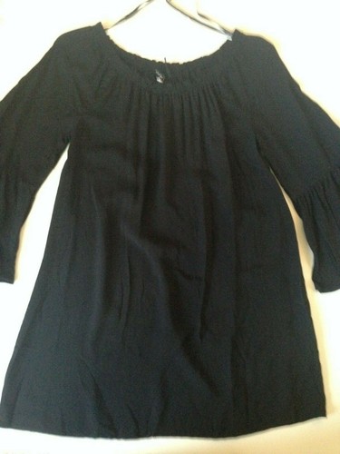 NEW! Blu Pepper Peasant Blouse Womens Small Medium or Large Black Peach Wine/Red - Picture 9 of 26